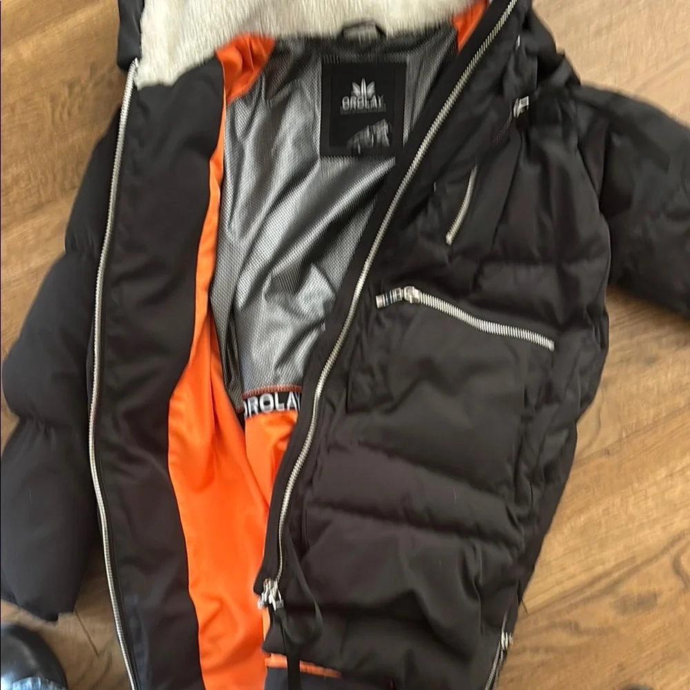 Orolay Black Insulated Puffer Jacket with Hood - Picture 4 of 6